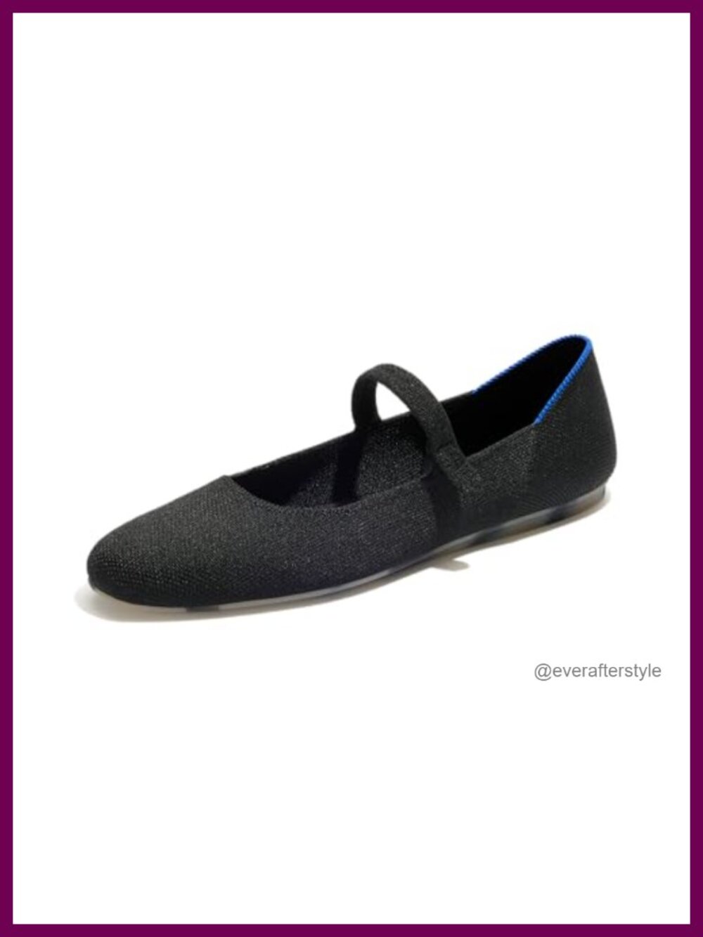 Rothy's The Square Mary Jane Knit Flat Adjustable Buckle Comfortable Washable